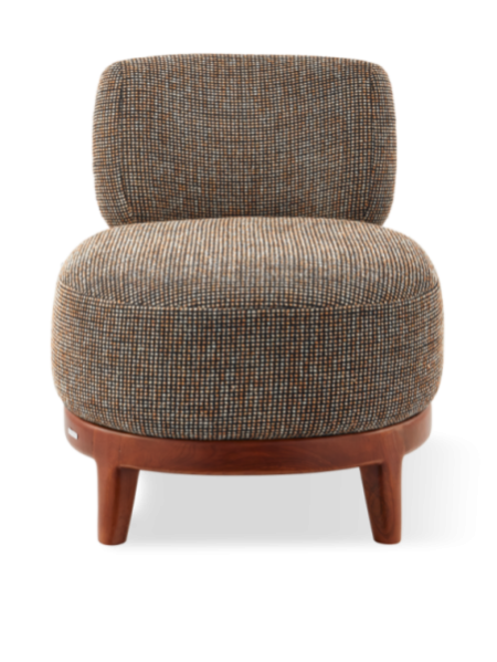  Fauteuil Fizz Speckled marron Pols Potten vue de trois quarts