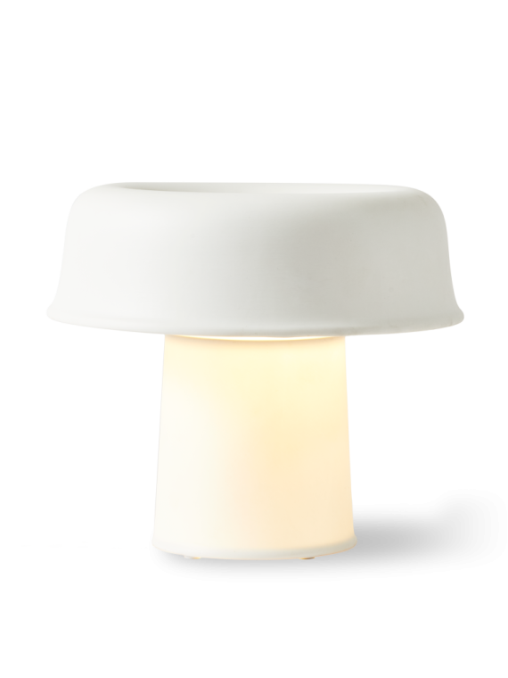 Pols Potten lampe de table en porcelaine Neox blanche · vue de face
