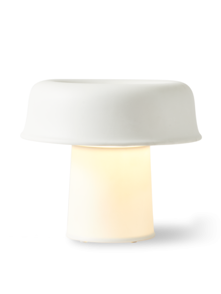  Pols Potten lampe de table en porcelaine Neox blanche · vue de trois quarts