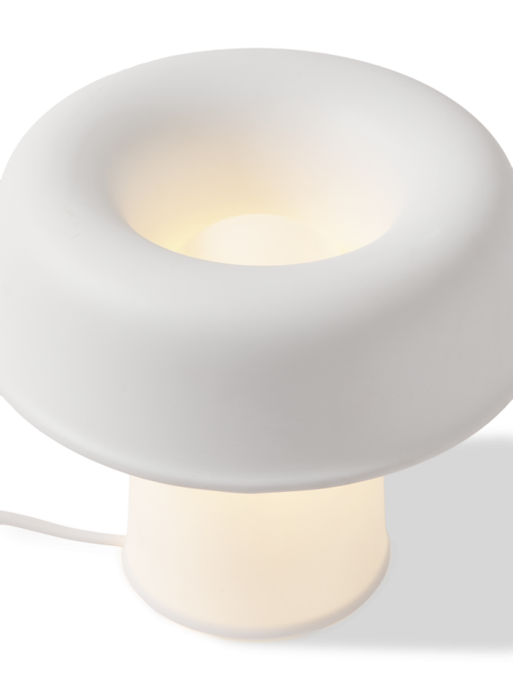 Pols Potten lampe de table en porcelaine Neox blanche · vue de face