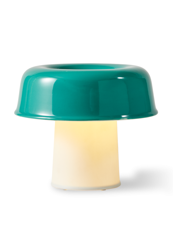  Pols Potten lampe de table en porcelaine Neox vert clair · vue de face