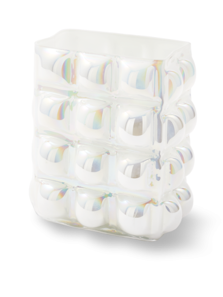 Pols Potten glass vase Bubble L white · front view