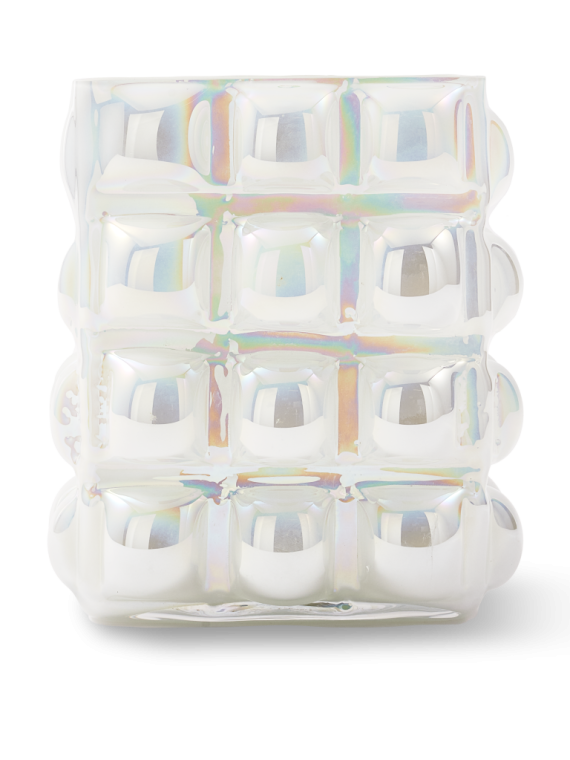 Pols Potten glass vase Bubble L white · front view