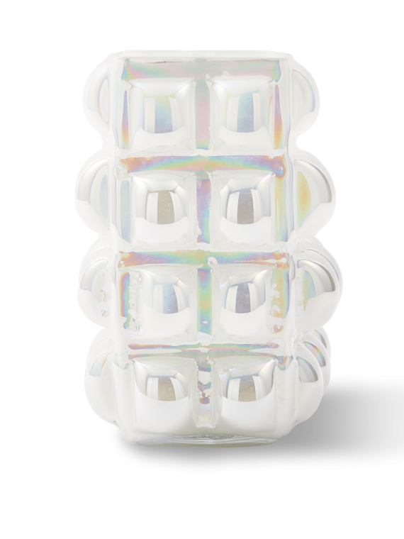 Pols Potten glass vase Bubble L white · front view