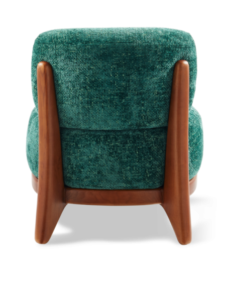 Pols Potten ash and dark green fabric armchair Fizz Greenish · detail view