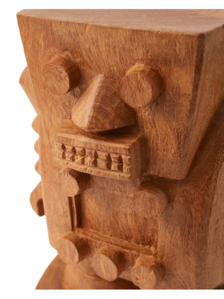 Pols Potten Robot cognac wood stool · detail view