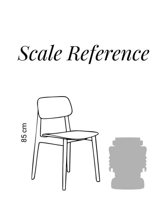 Pols Potten Robot cognac wood stool · front view
