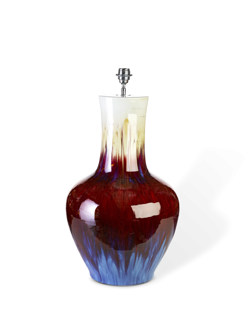 Pols Potten Crazy multicoloured porcelain lamp base · front view