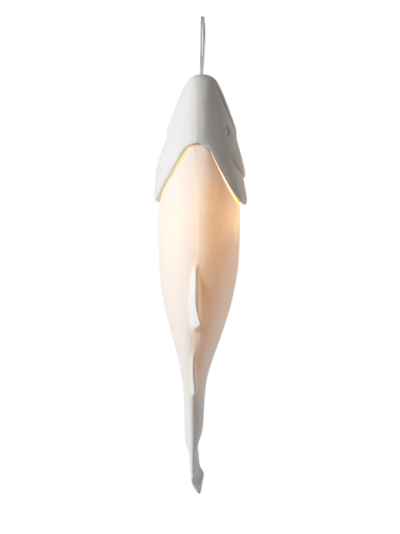 Pols Potten porcelain fish pendant lamp Mykiss · detail view