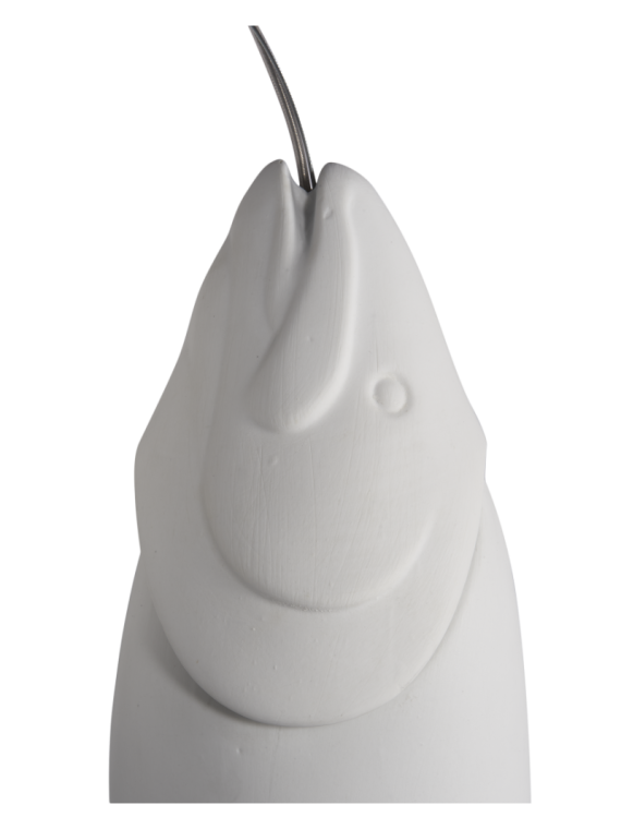 Pols Potten porcelain fish pendant lamp Mykiss · front view