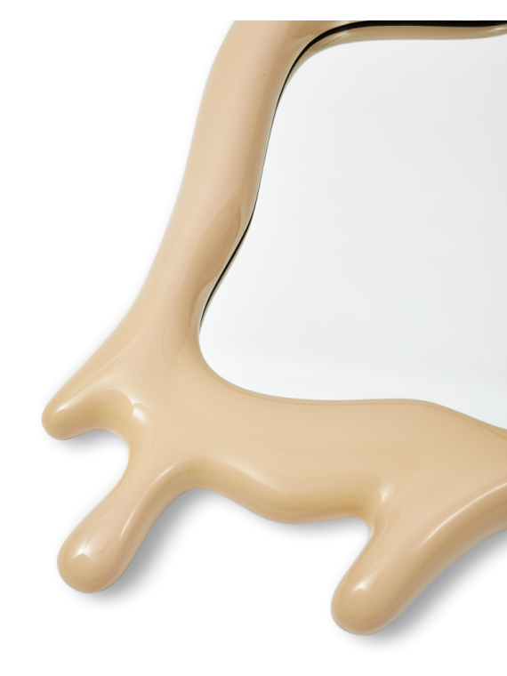 Pols Potten miroir Melting ovale beige · vue de face