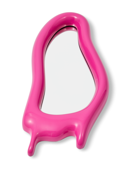 Pols Potten miroir Melting allongé rose · vue de face