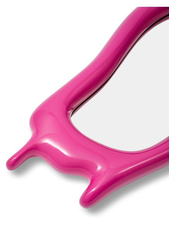 Pols Potten Melting elongated pink mirror · front view