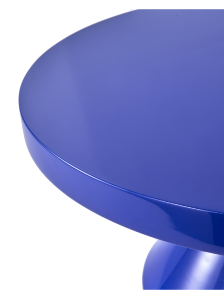 Pols Potten round lacquered coffee table Zig Zag dark blue · detail view