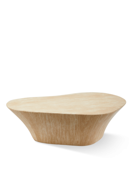 Pols Potten table basse ovale effet travertin Oval L · vue de face