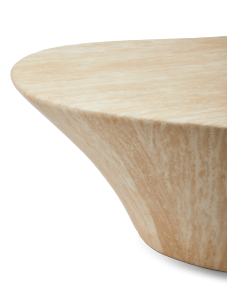 Pols Potten table basse ovale effet travertin Oval L · en ambiance
