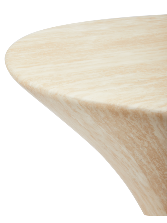 Pols Potten table basse ovale effet travertin Oval L · vue de face
