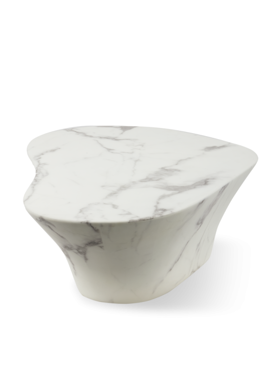 Pols Potten table basse ovale effet marbre blanc Oval L · vue de face