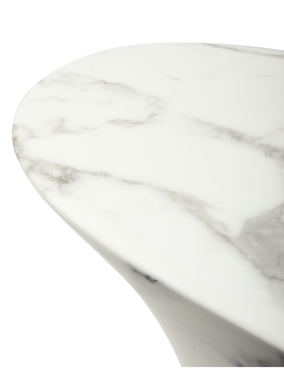 Pols Potten table basse ovale effet marbre blanc Oval L · vue de face