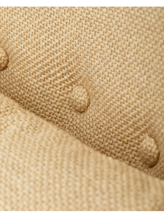 Pols Potten ash and beige fabric armchair Peggy Smooth · front view