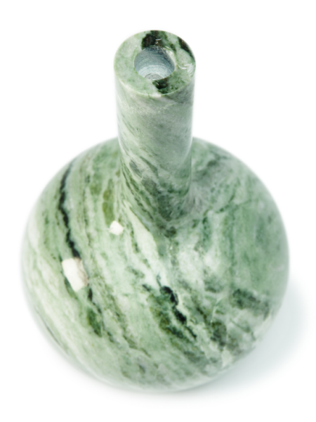 Pols Potten Heritage Bell dark green marble candle holder · detail view
