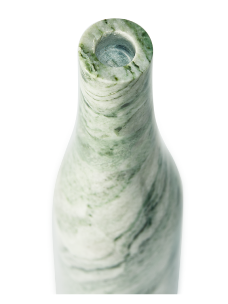 Pols Potten Heritage Bottle Long dark green marble candle holder · detail view