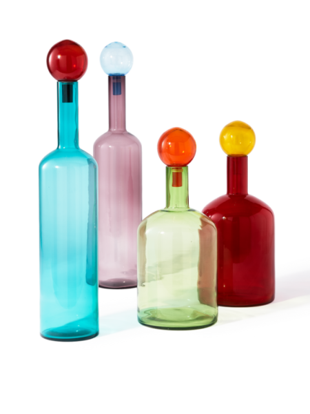 Pols Potten Bubbles & Bottles Multi Mix XXL multicolour set · three-quarter view