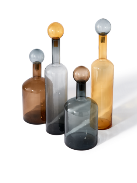Pols Potten ensemble Bubbles & Bottles Chic Mix XXL cognac · vue de face