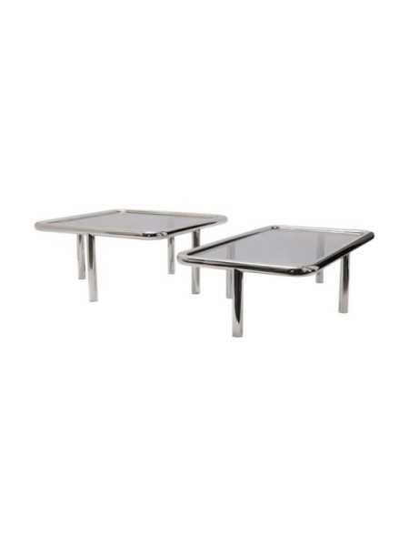 Gabrielle Paris table basse Margaux inox poli · en duo avec la table Alix