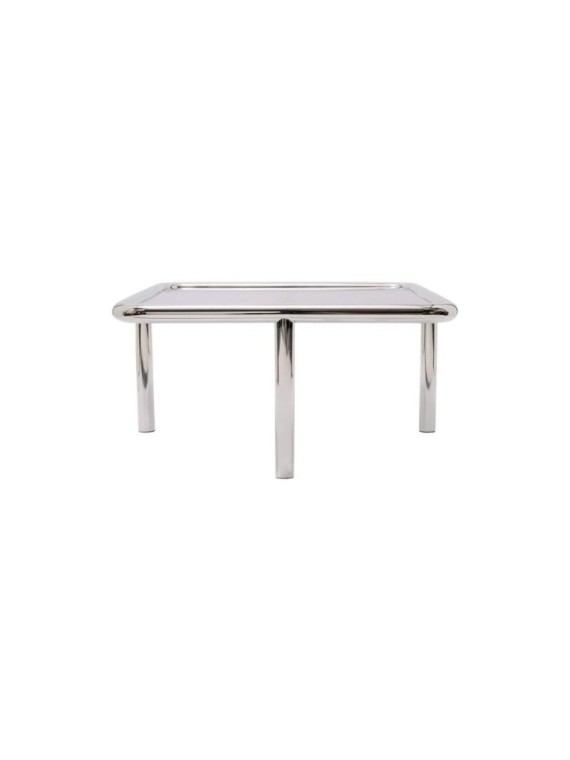 Gabrielle Paris table basse Alix inox poli · vue de face, cadrage large