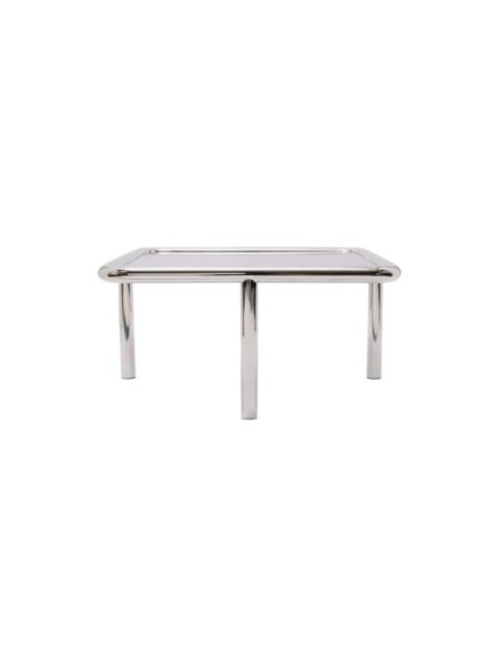 Gabrielle Paris Alix coffee table polished steel · front view