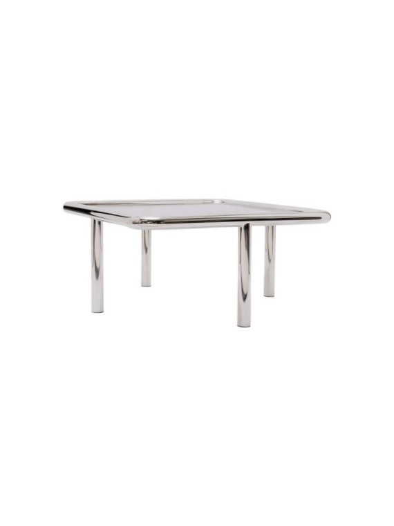Gabrielle Paris table basse Alix inox poli · vue de face, cadrage large