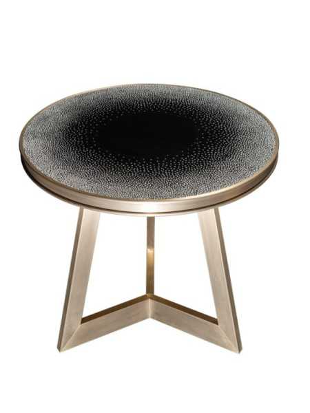 Red Edition table Trévise · détail incrustation coquilles d'œufs