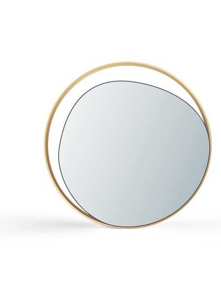 Red Edition Ellipse mirror Ø50cm · front view