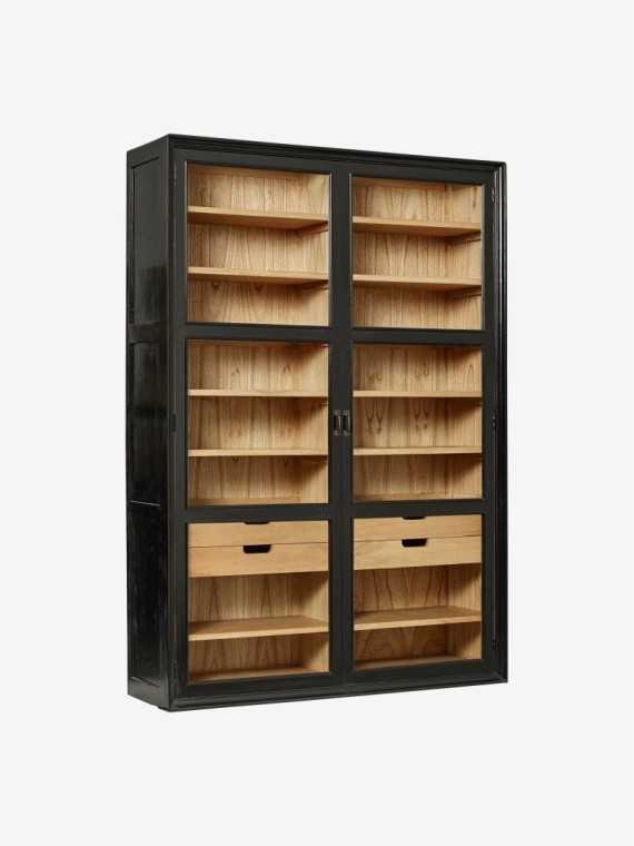 Nordal armoire vitrine Viva noire · vue de face