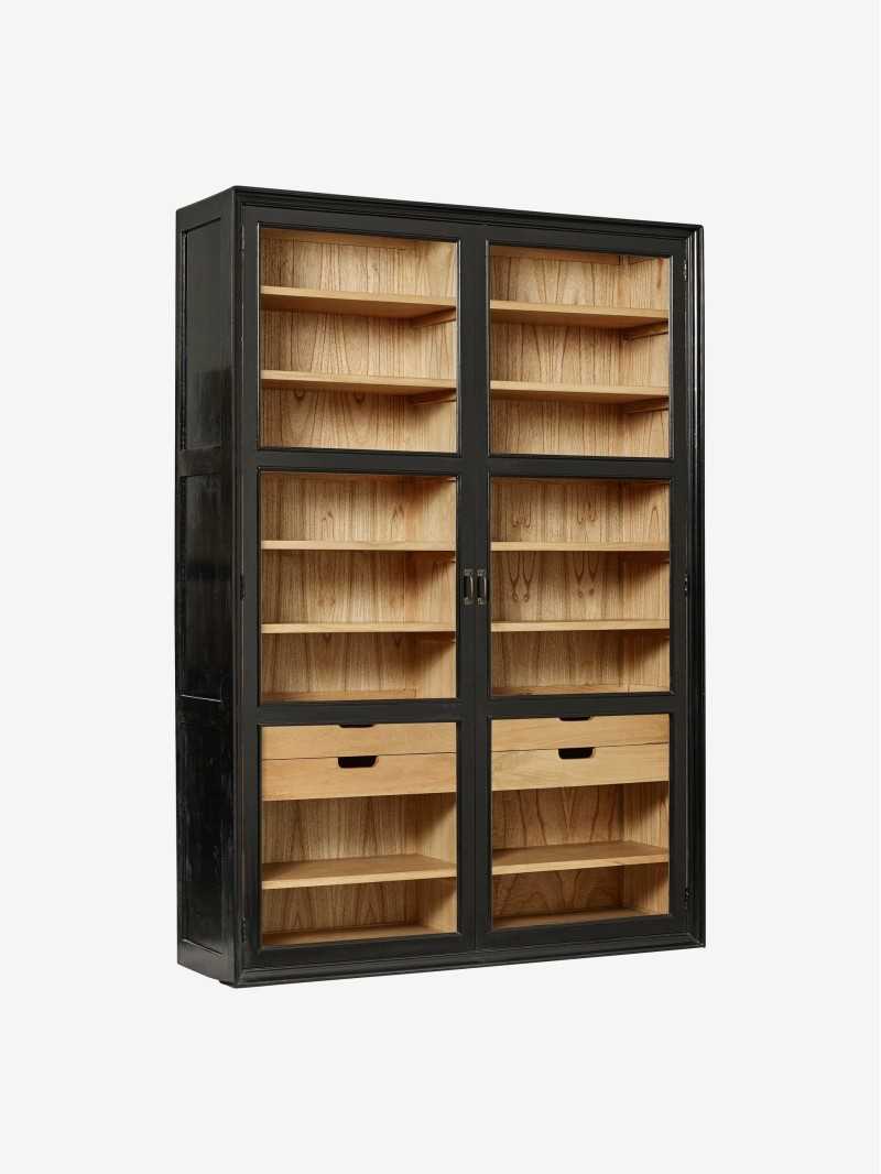 Nordal armoire vitrine Viva noire · vue de face