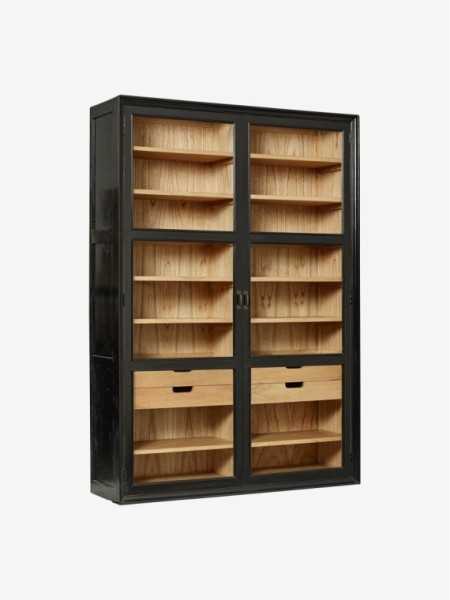 Nordal Viva black display cabinet · front view