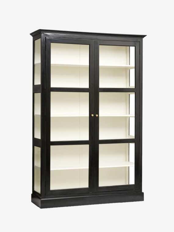 Nordal Classic black display cabinet · front view