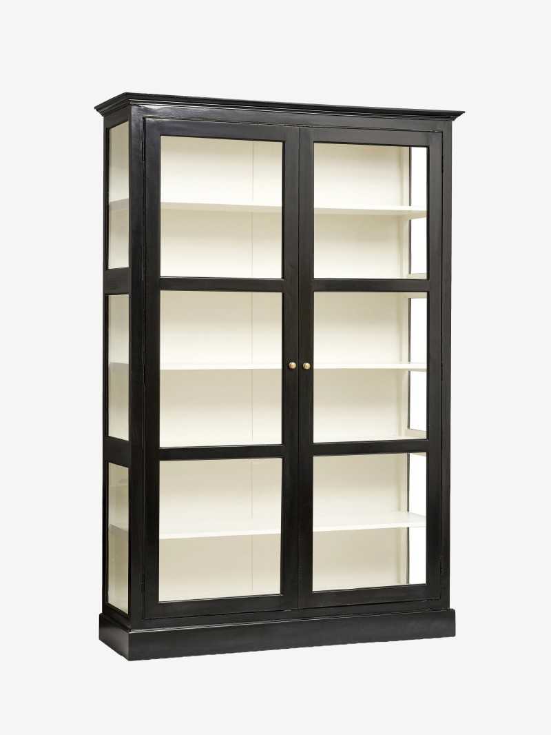 Nordal armoire vitrine Classic noire · vue de face