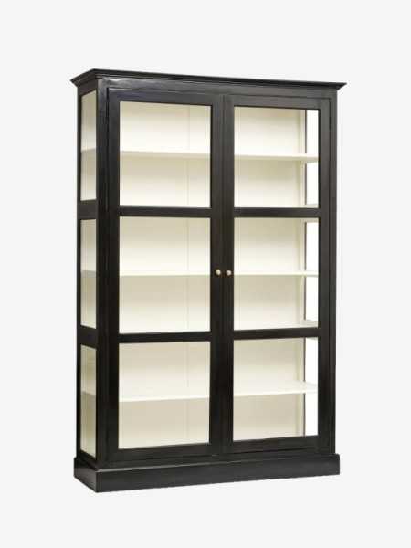 Nordal Classic black display cabinet · front view