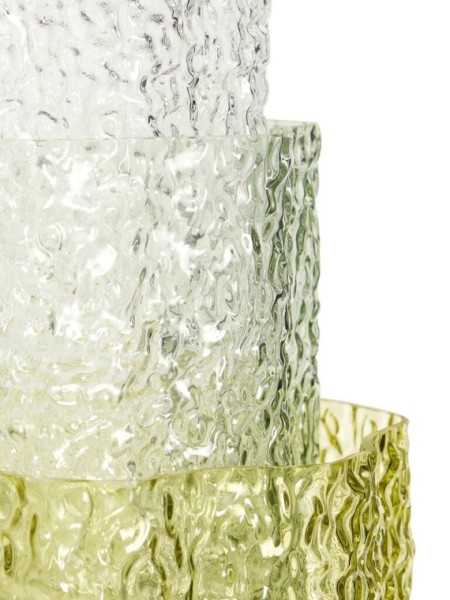 Hübsch Triple set of 3 vases · detail view, glass texture