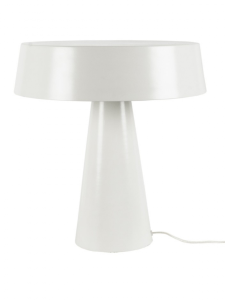 White metal table lamp, Enzo