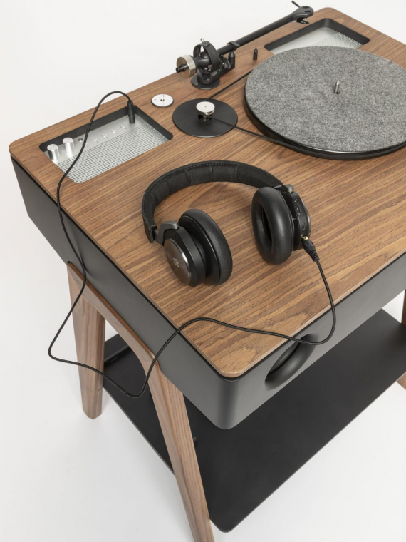 Vinyl turntable with high-fidelity speakers (reconditioned model), LX Turntable La Boite Concept