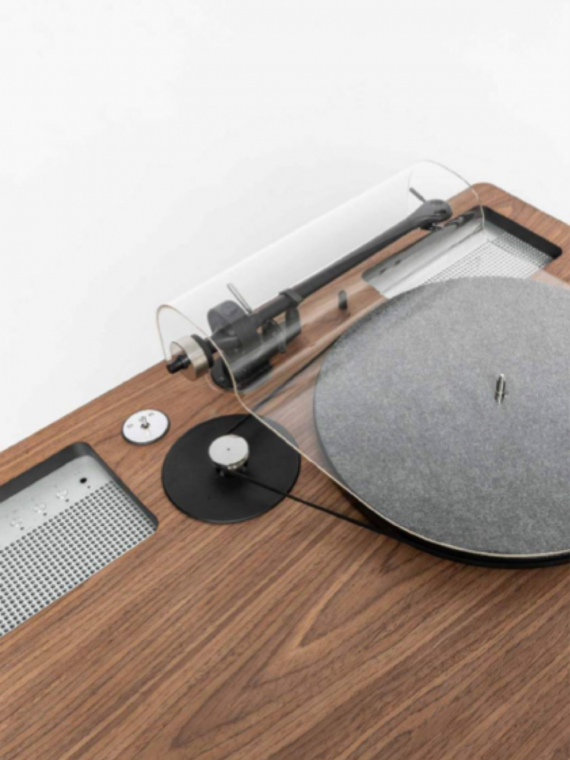 Vinyl turntable with high-fidelity speakers (reconditioned model), LX Turntable La Boite Concept