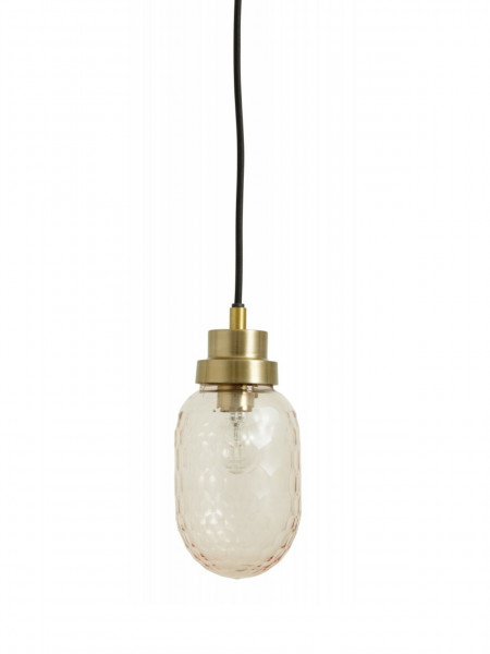 Nordal Art deco glass and brass hanging lamp, Satina