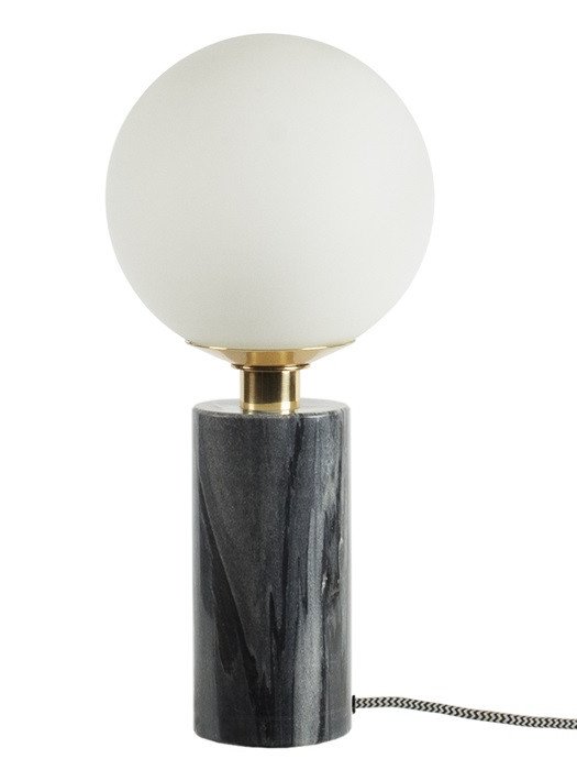 Olsson Jensen Grey marble table lamp opal glass, Ohio