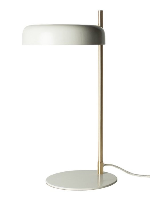 Olsson JensenTable lamp in white metal and brass, Mario