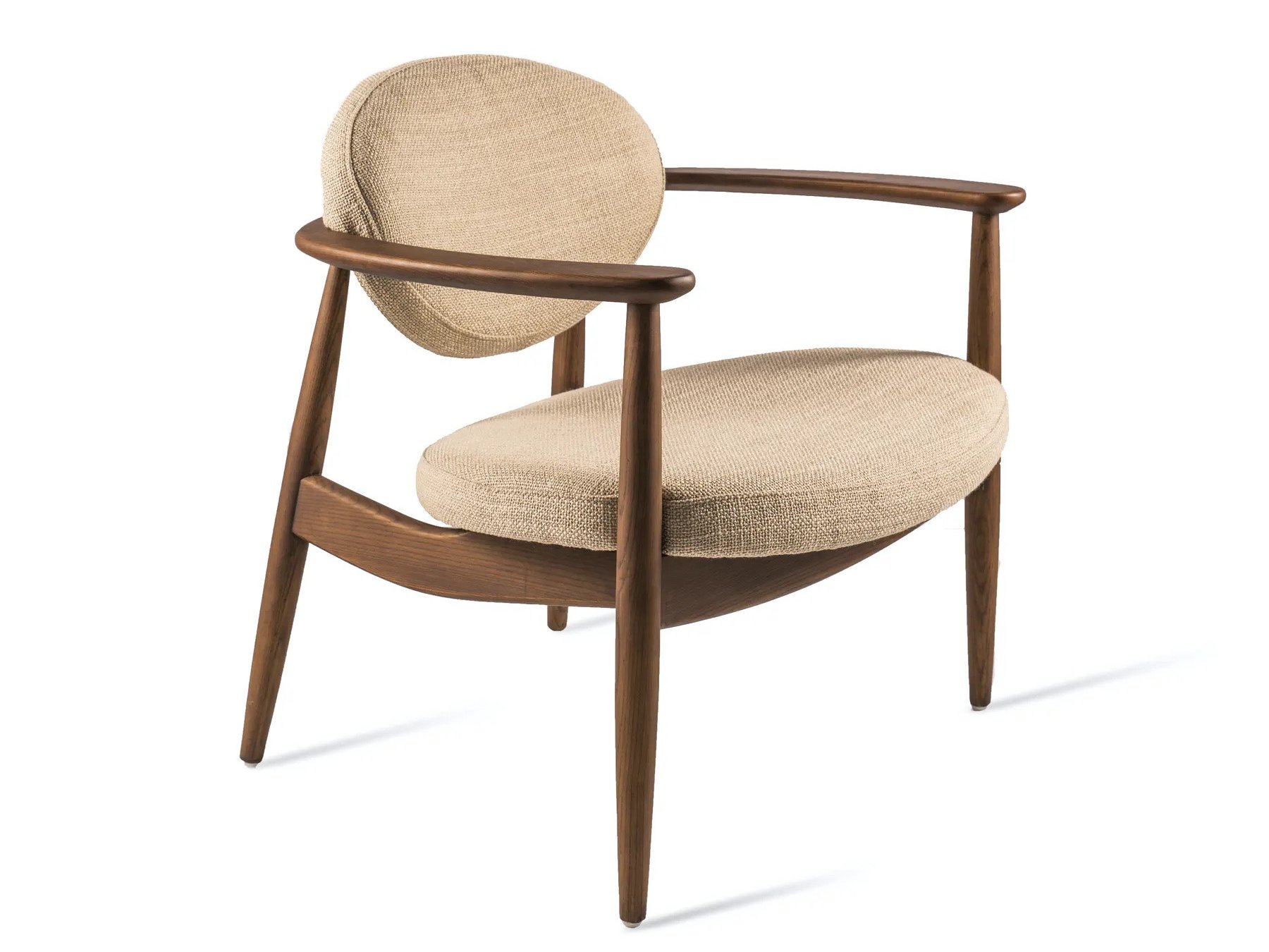 Pols Potten Fauteuil beige en frêne, Roundy