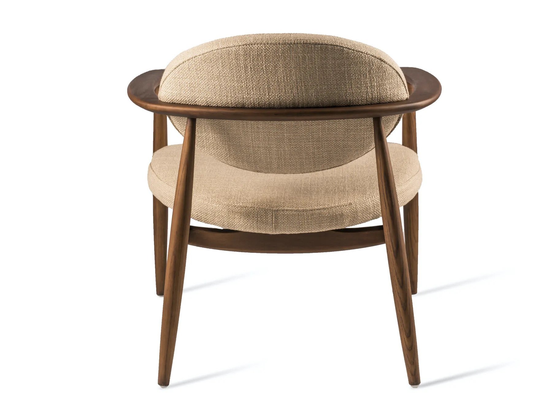 Pols Potten Beige ash wood armchair, Roundy