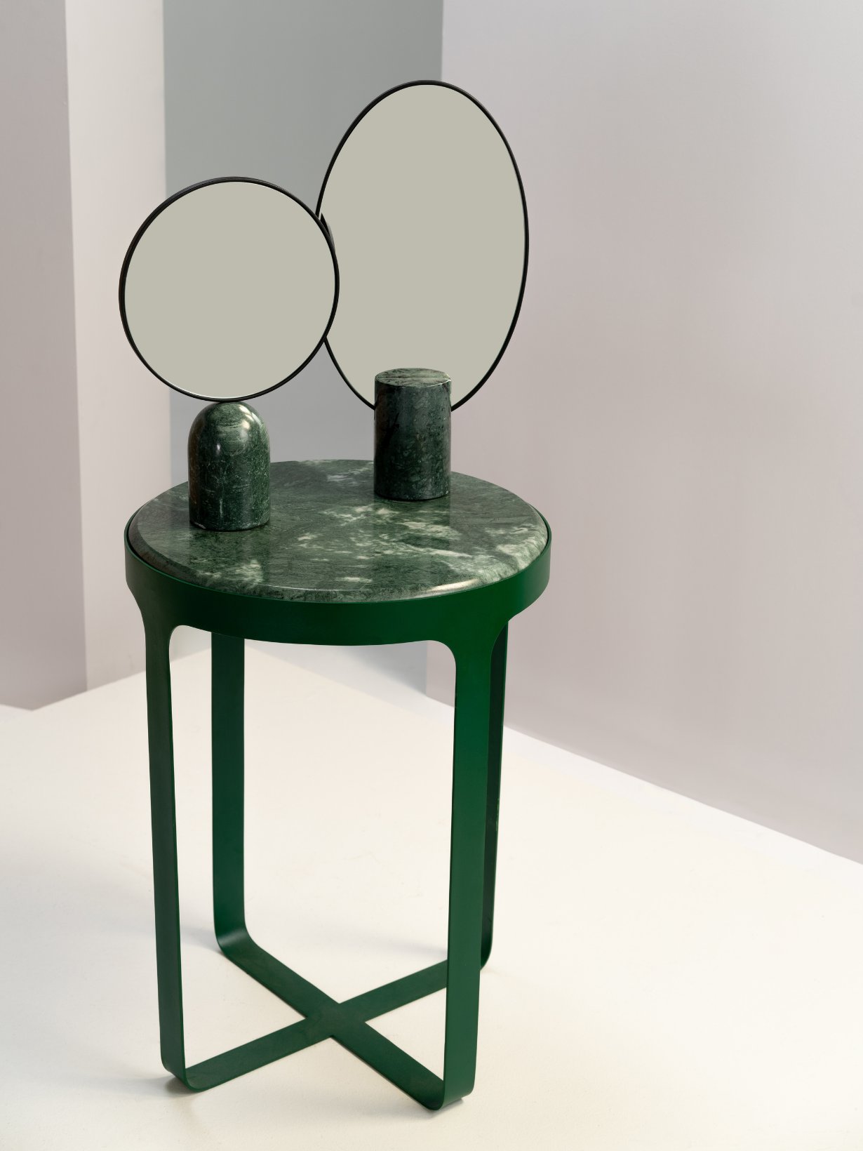 Pols Potten Oval mirror marble green